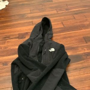 The north face black fleece with hood